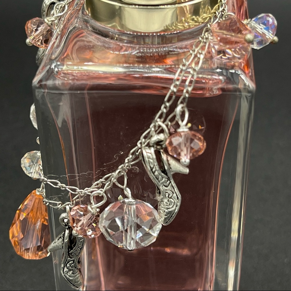 NWT DOUBLE STRAND CHARM BRACELET IN TONES OF BLUSH ROSÉ CRYSTALS & SILVER SHOES
